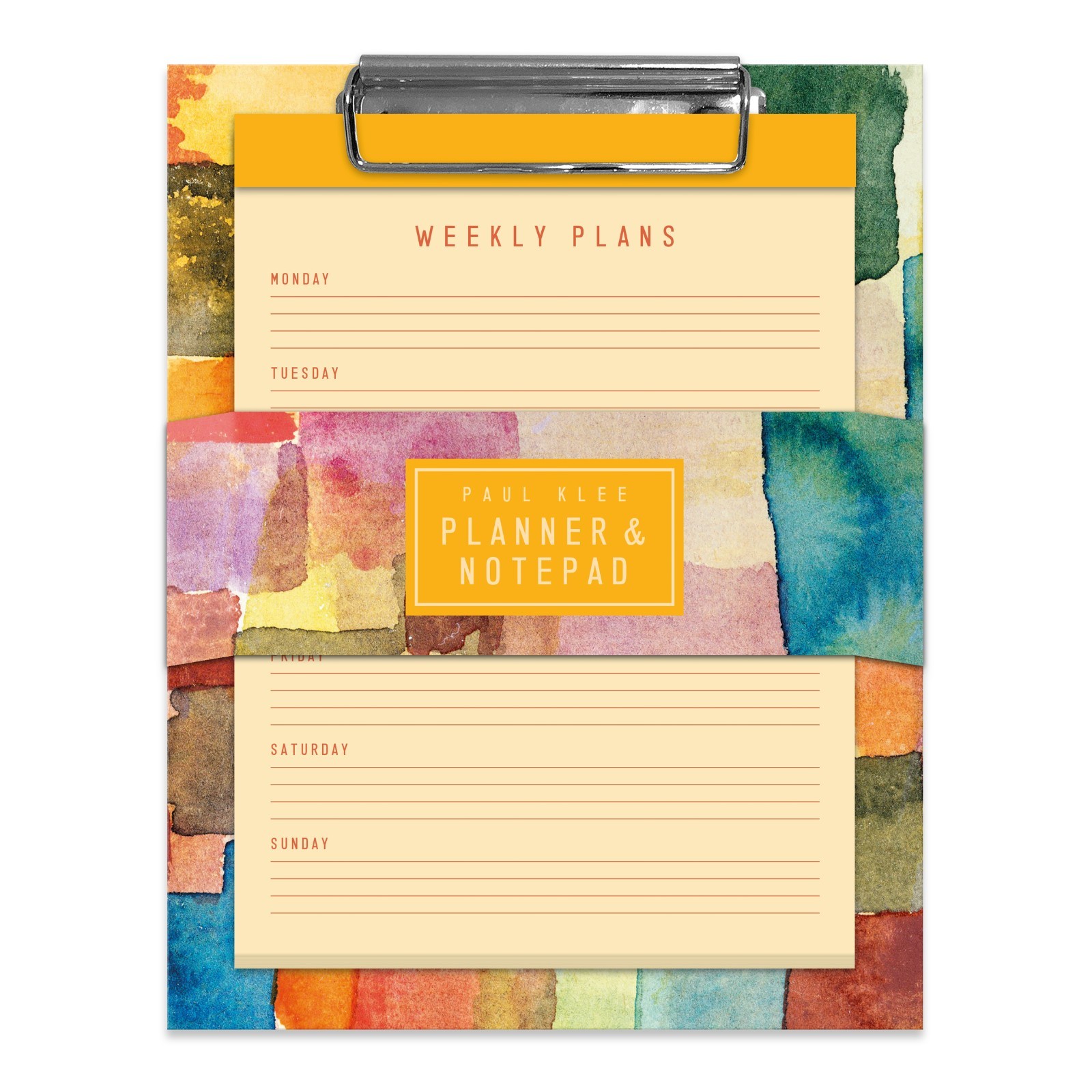 Paul Klee Weekly Planner Notepad & Clipboard Set – Desk Organiser, Goal Tracker