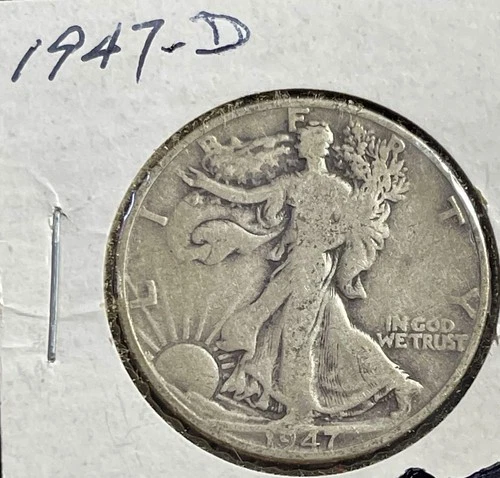 1947-D Walking Liberty Half Dollar 90% Silver. #1651