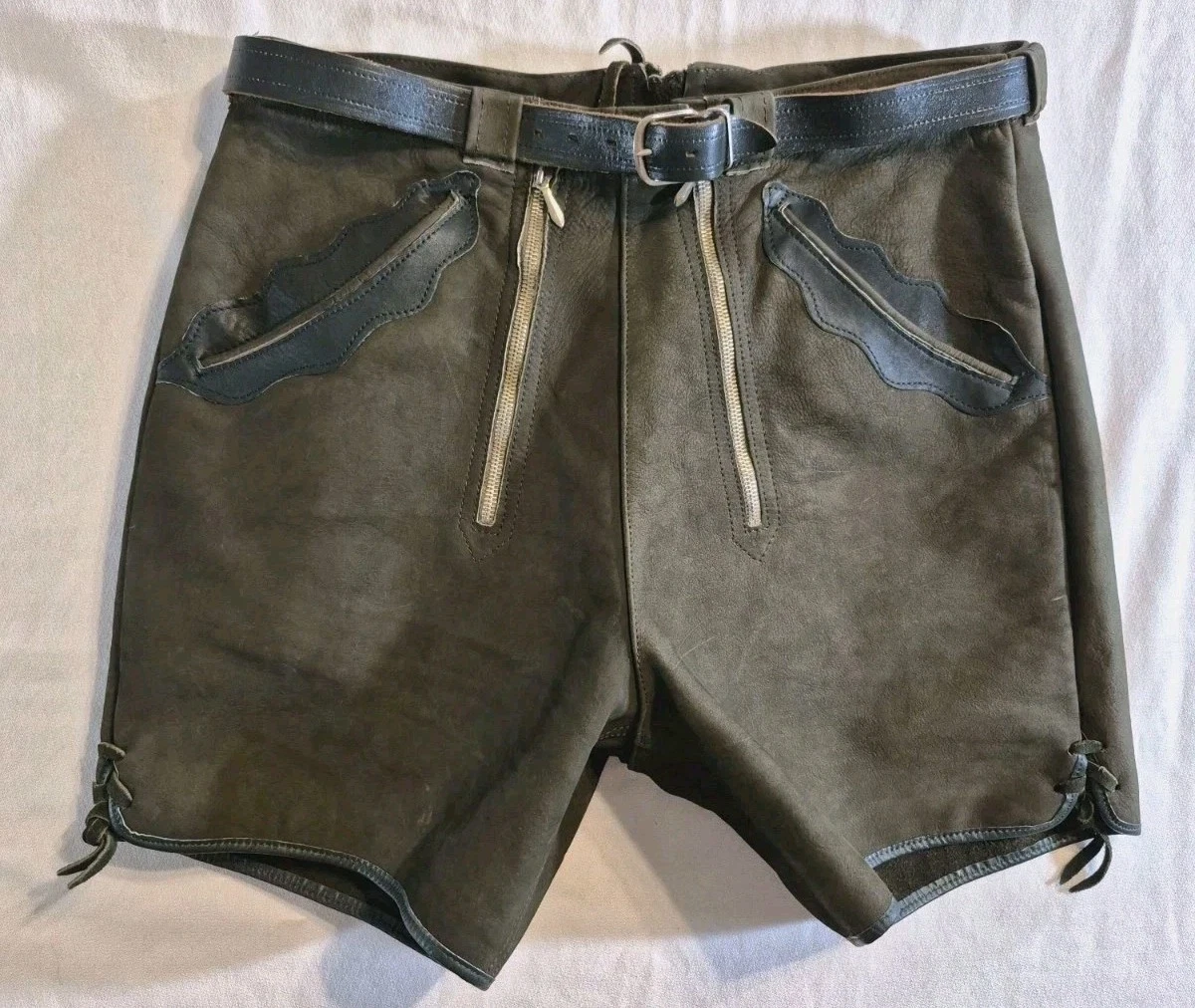 Lederhose Charlie with belt in Krüger Dirndl Online Shop