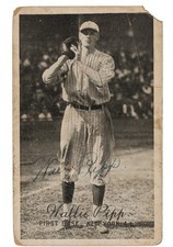 Really Rare Signed Wally Pipp 1923-24 Exhibit Card and Letter