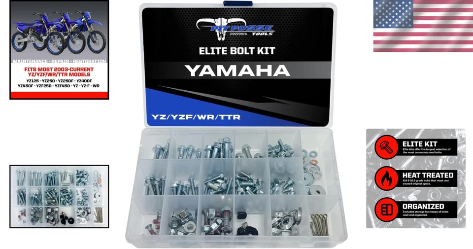 210-Piece Yamaha Bolt Kit - Ultimate Metric Fastener Solution for Motorcycles Foto 2 de 4