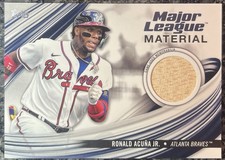 2023 Topps Update Ronald Acuna Jr. #MLM-RAJ Major League Material Relic Braves