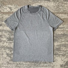 Lululemon Mens Metal Vent Tech Grey Short Sleeve Training Running T-Shirt Large