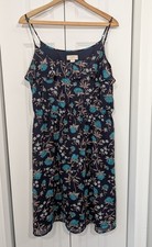 Loft Women's Size 12 Tank Dress Jumper Blue Knee Length