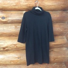 Zara Black Turtleneck Classic Shift Dress Size Medium