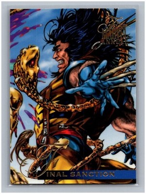 1995 Flair Marvel Annual / Final Sanction #40 / Wolverine The Phalanx Challenged