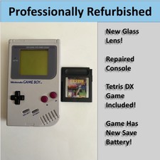 Professionally Restored Original Game Boy DMG-01 Console & TETRIS DX Game