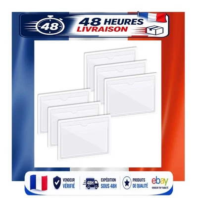 Pochette autocollante pare-brise transparente 6 pièces 10 x 8 cm CZ Store - Photo 1/4