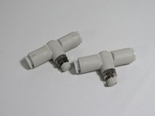 SMC AS2001F-07 Flow Control Valve 1/4" Lot of 2 NOP