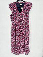 J.Crew Midi Dress 6 Floral Tiered Flutter Ruffle Sleeve Cottagecore Feminine