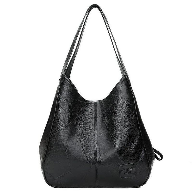 Womens Soft Leather Shoulder Tote Bag Large Capacity Casual Everyday Handbag