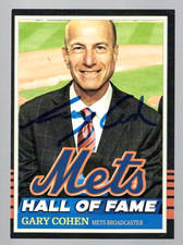 Gary Cohen signed custom card New York Mets Hall of Fame Broadcaster - 3