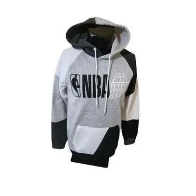NBA Basketball Hoodie Sweatshirt Mens Medium Black White Pull Over