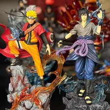 25cm Naruto Anime Figure Uzumaki Naruto Uchiha Sasuke PVC Statue Gift - Image 2