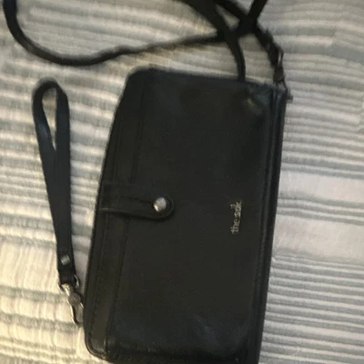 The Sak Black Small Rectangle Crossbody Wallet Phone Purse Snap Zip Wristlet - Image 1 of 4