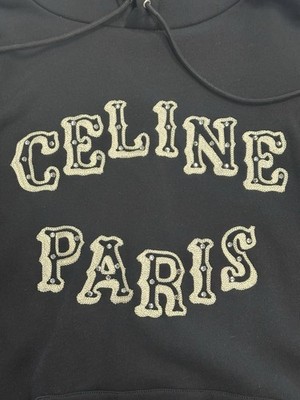 Size L - CELINE 2Y03E670Q hoodie loose Celine Western pullover