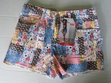 Levis Girls Youth Stretch Girlfriend Shorts Patchwork 12 Reg Nwt