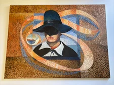 Large Modernist Portrait Surrealism Cubism Expressionism Sister Brutosky Listed