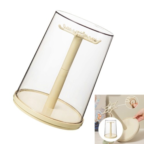 Clear Collectible Rotating Display Case With Secure Slotted Base And Dustproof - Zdjęcie 2 z 11