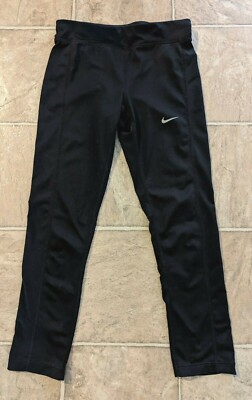 Nike women sz XS Power Essential Crop Tight Leggings black dri fit 667623  2573