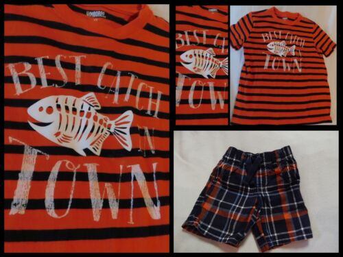 BOYS SIZE 2T 3T GYMBOREE FRESH CATCH TOP (3T) & SHORTS (2T) OUTFIT SPRING SUMMER - Picture 1 of 4