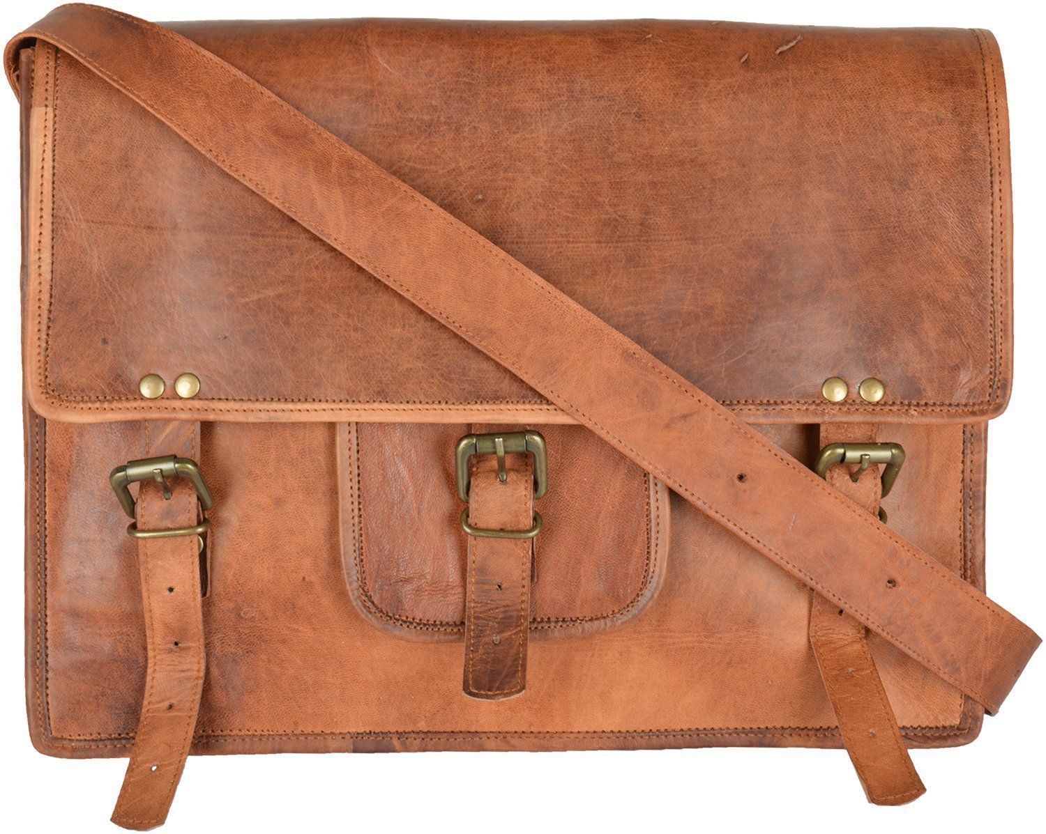 New Limited Edition Leather Men's Satchel Messenger Laptop Briefcase Vintage Bag