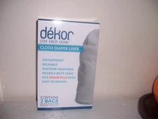 Dekor Cloth Diaper Liner    2 Count  Gray  Perfect for Cloth Diapers  Just