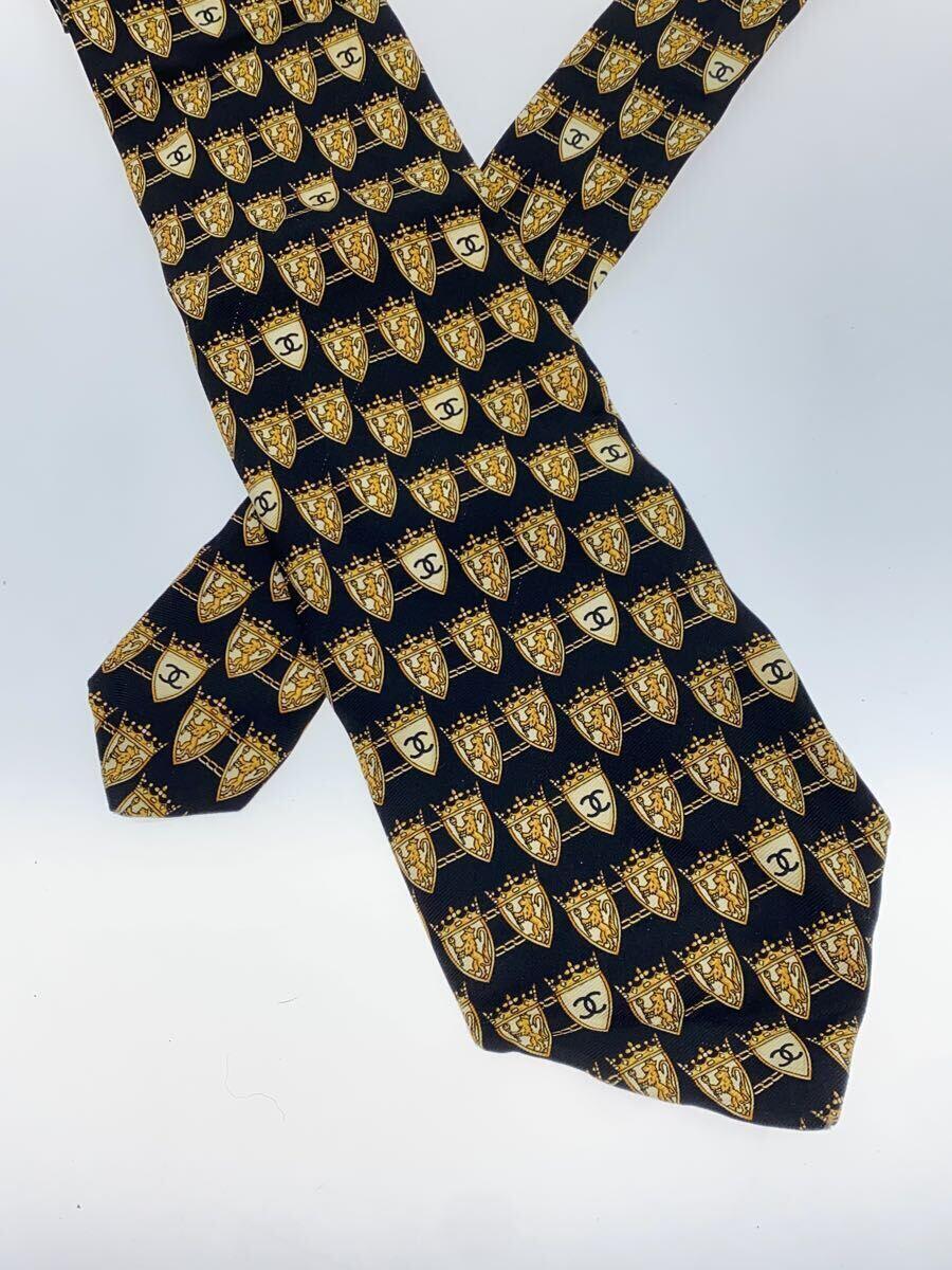CHANEL OLD USED Vintage Mens Silk Ties Necktie Classic