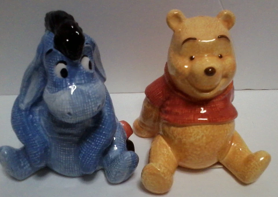 Simply Pooh Eeyore Disney Ceramic Salt And Pepper Shakers Ceramic 3.5 in Tall - Image 4 of 4