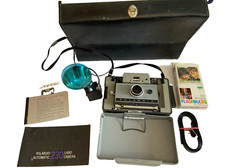 Vintage Polaroid Automatic 250 Land Camera w/ Case, Strap,Flash Not Tested