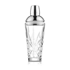 Glass Cocktail Shaker 18.5oz Cutting Desgin Glass Shaker Exquisite Martini Shake