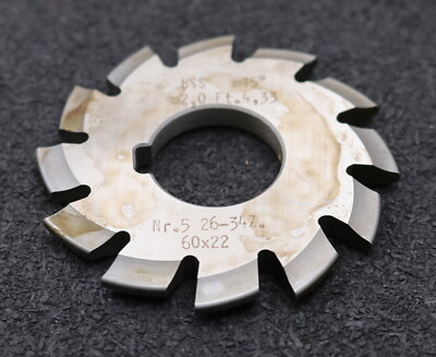 DOLD Zahnformfräser m= 2mm No. 5 für Z= 26-34 EGW 15° Ø60x22mm mit LKN
