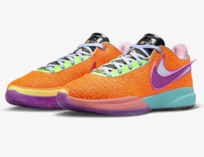 Nike LeBron 11 カラフルシューズ NEW Lebron XX Men's Size 11 Total Orange/Vivid Purple DJ5423-800