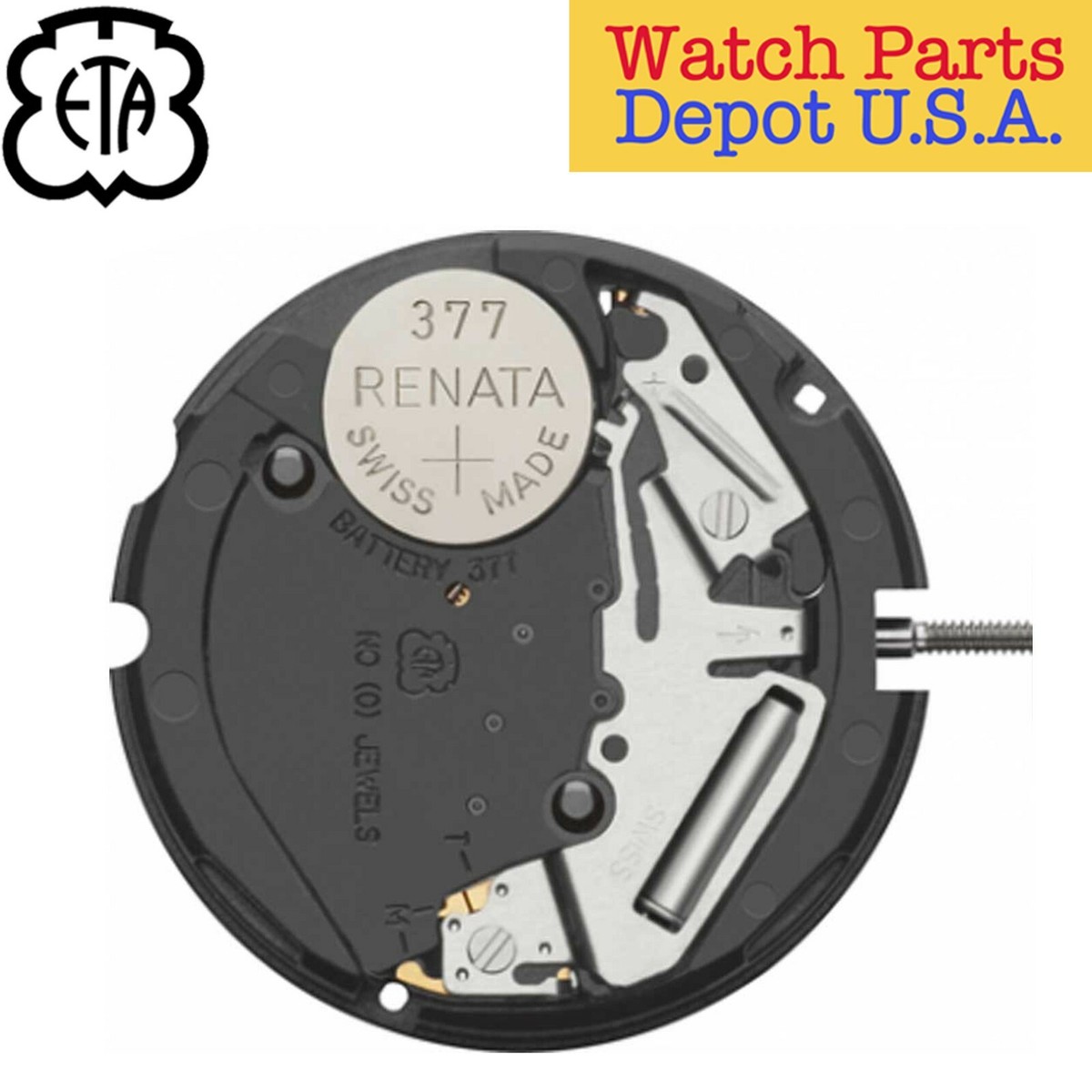 Genuine ETA 804.112 Swiss Made Quartz Movement, 3 Hands, Date at 3