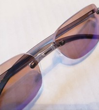     SWISSFLEX rimless lightweight amber lenses flash blue Mirror sunglasses