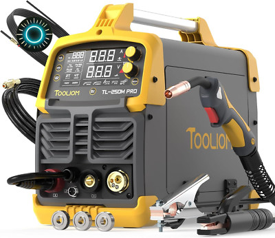 Aluminum MIG Welder with Pulse 250A 110V/220V Dual Voltage 5 in 1 Multifunctiona