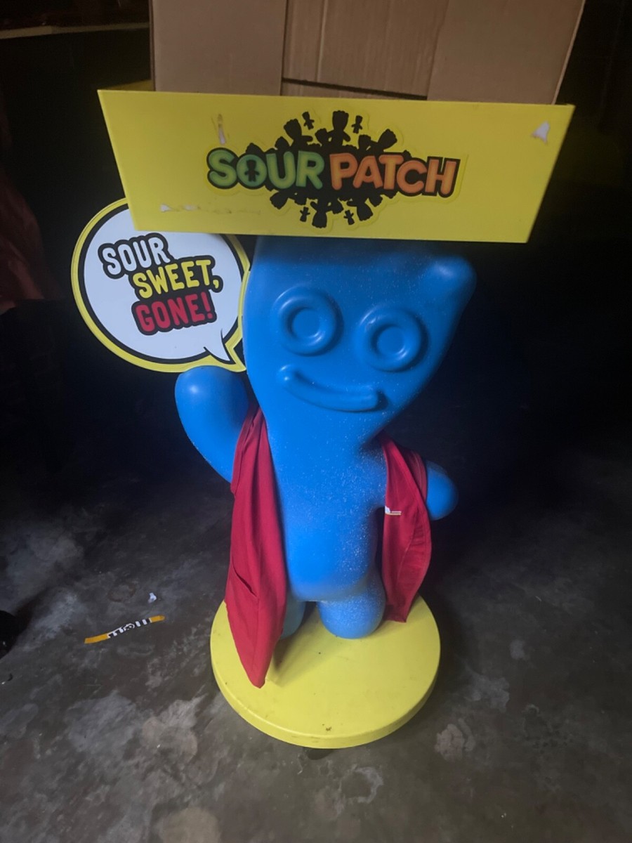Blue sour patch kid display with basket | eBay