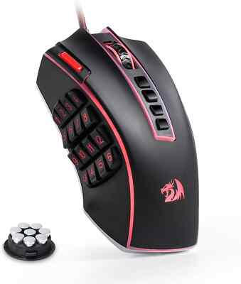 Redragon M990 MMO Gaming Maus, 32000 DPI High Precision Wired RGB Gamer Mouse w