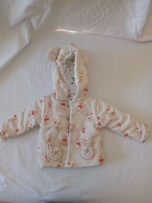 Disney Winnie The Pooh Hooded Infant Jacket 6-9 Month Primark