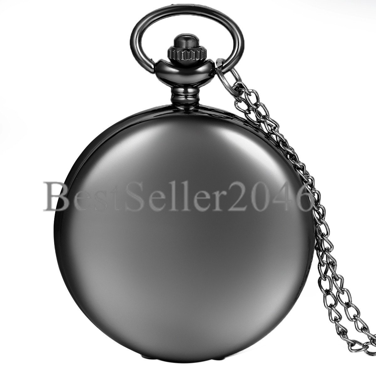 Men Women Polished Smooth Quartz Pocket Watch Pendant Fob Watches Gift