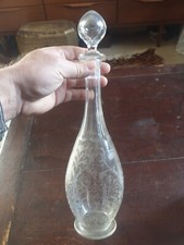 CARAFE CRISTAL DE BACCARAT ANCIENNE COGNAC J G MONNET & CIE VERS 1900 CISELEE