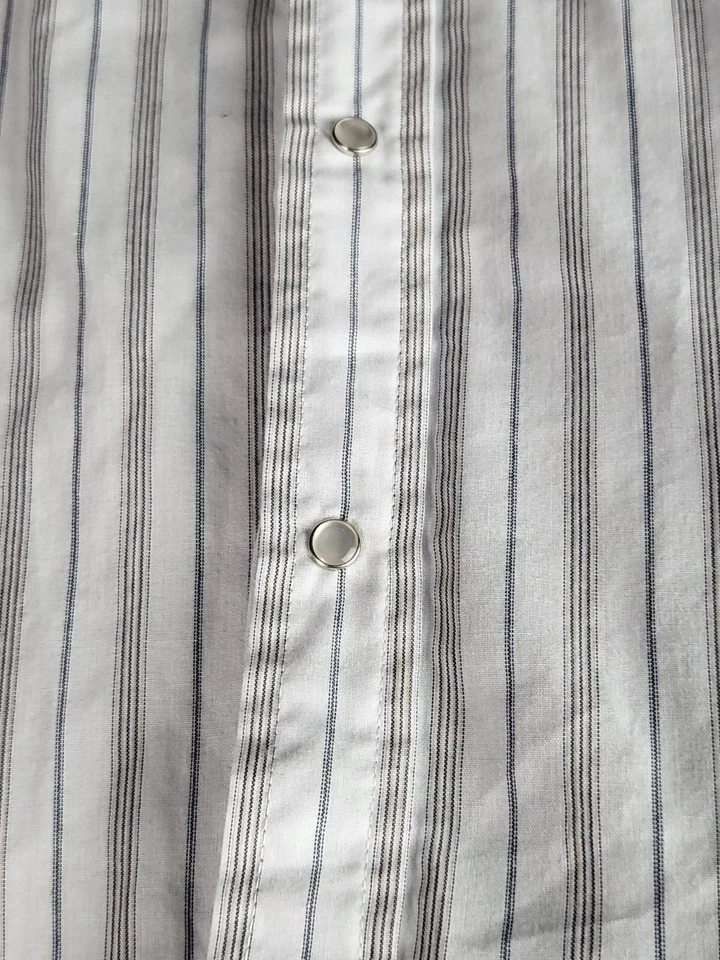 Camisa Ely Cattleman Pearl Abotonada a Presión Hombres Talla 3XL Vaquero Occidental a Rayas Grandes Foto 3 de 4