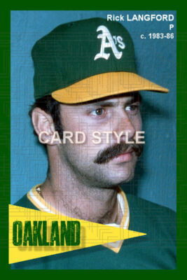 Rick Langford - c. 1983-86 Oakland Athletics - choose a size - full color print