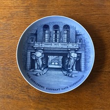 Royal Copenhagen Carlsberg Elephant Gate Centenary 1968 Collectors Plate Vintage