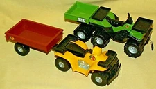 BASS PRO SHOPS 3 PC 4 WHEELER CART WAGON TILT DUMP 6X6 MIGHTY RIGZ LOOSE ATV.