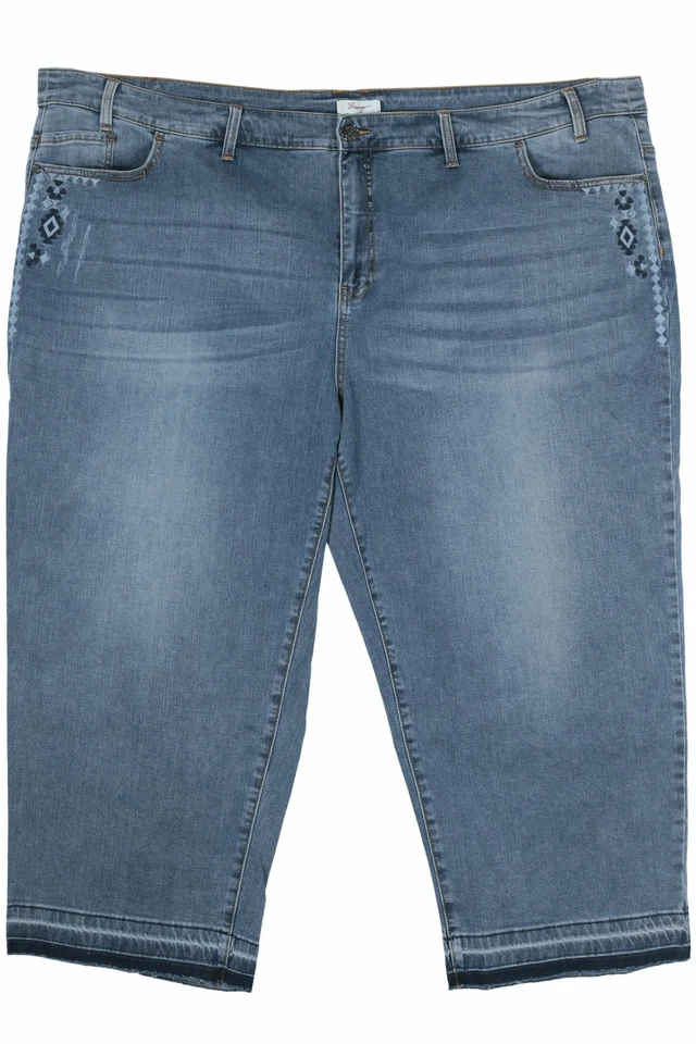 sheego 7/8 Stretchjeans Die Schmale Cropped Slim Fit Damen Denim Blau Größe 58 - Bild 1 von 1