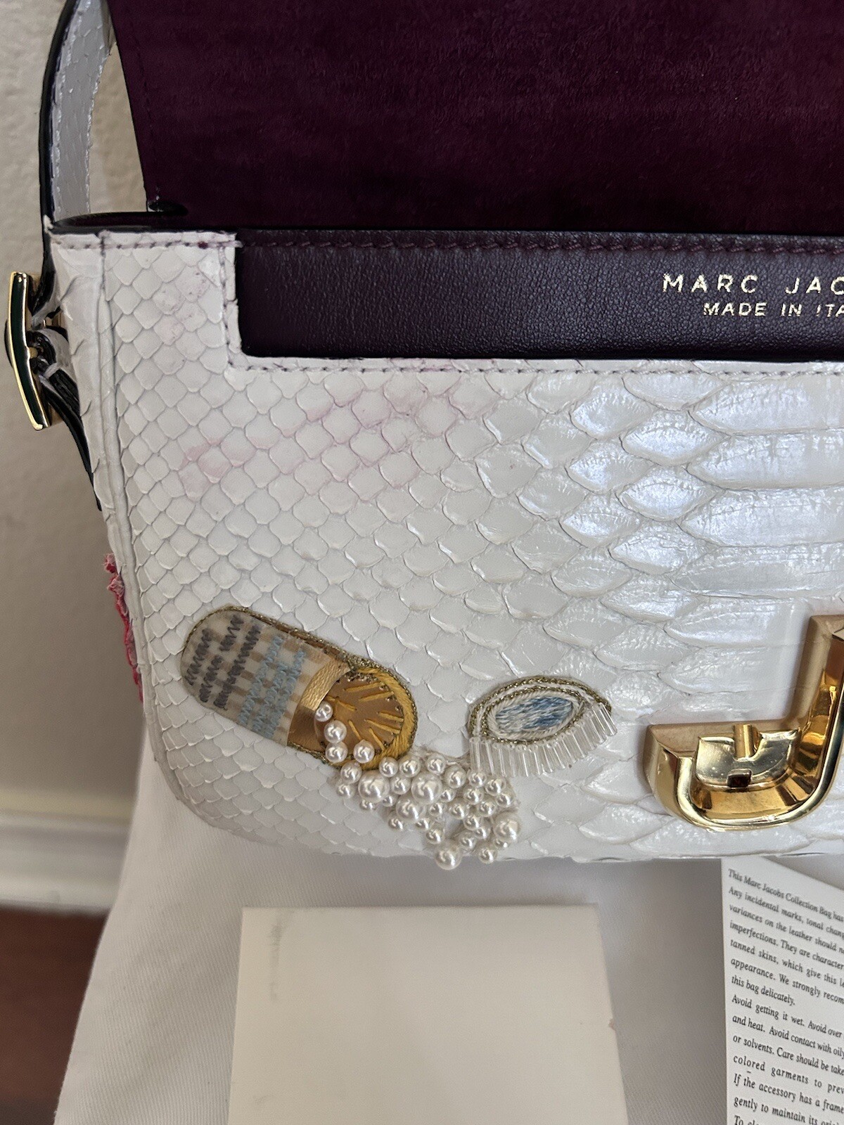 THE MARC JACOBS Embroidered Python Shoulder Handb… - image 22