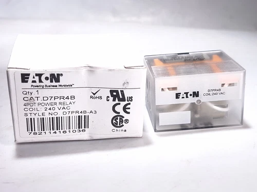 EATON D7PR4B 4PDT POWER RELAY 240VAC COIL - 5 AVAILABLE