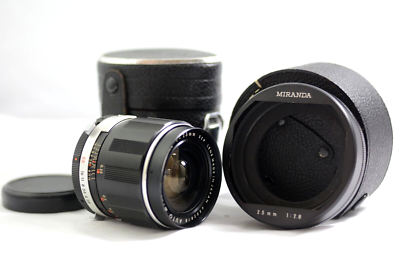 RARE AUTO MIRANDA E 25MM F2.8 MIRANDA EE CAMERA LENS W/CASE 
