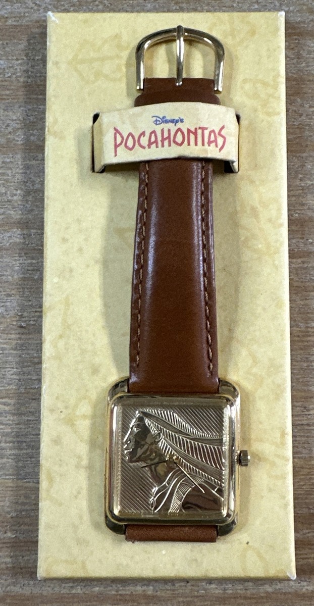 POCAHONTAS, Disney Store GOLD‎ EMBOSSED ULTRA RARE UNISEX CHARACTER WATCH POCAHONTAS, Disney Store  main image 3